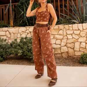 Farm Rio horse embroidery Pants